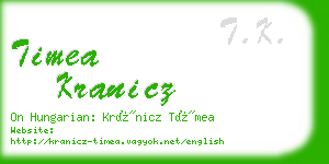 timea kranicz business card